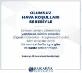 Hava muhalefeti nedeniyle mazeret imtihanları bir hafta ertelenmiştir