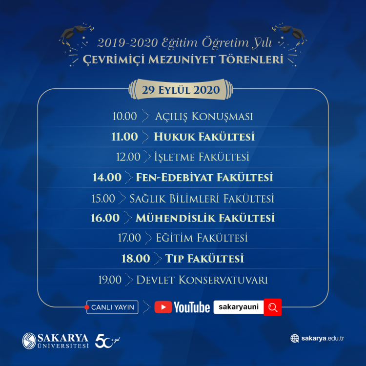 2019-2020 öğretim yılı Fakültemiz Mezuniyet Töreni