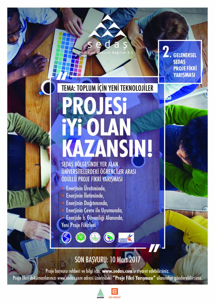 2. Geleneksel SEDAŞ Proje Fikri Yarışması: Projesi İyi Olan Kazansın